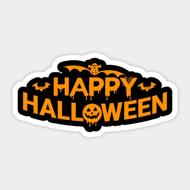 Happy Halloween Text Sticker by monika27